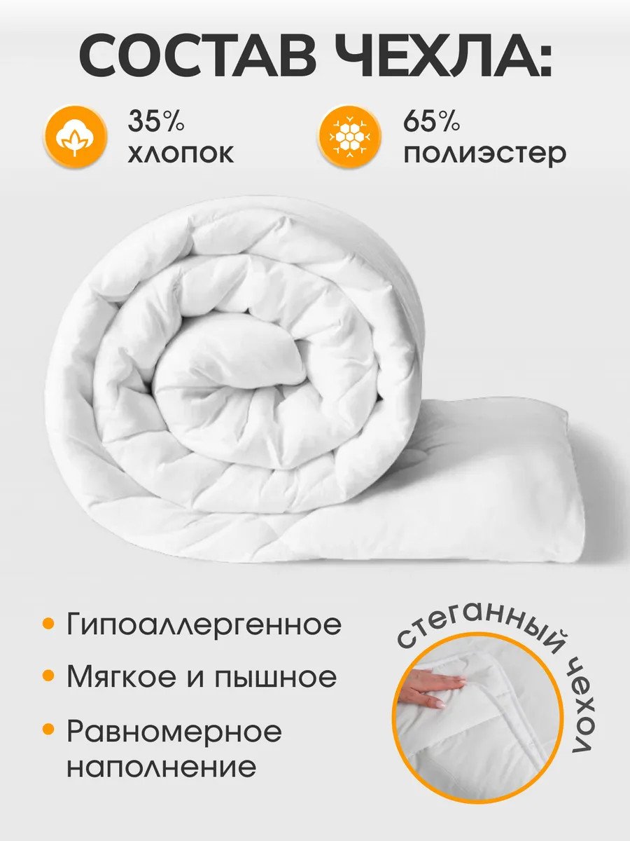 Теплое одеяло 1.5 спальное зимнее 150х200 Икеа Смоспорре