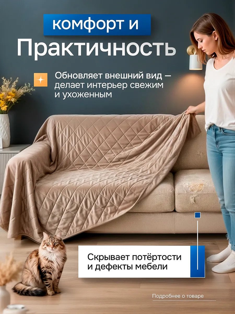 Стеганое покрывало на кровать 230х250 бархат Икеа