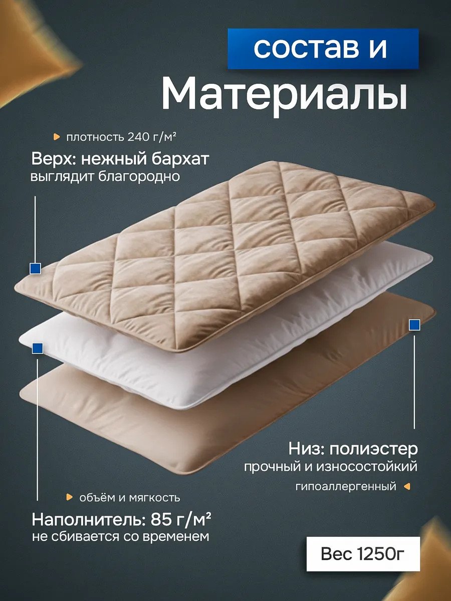 Стеганое покрывало на кровать 230х250 бархат Икеа