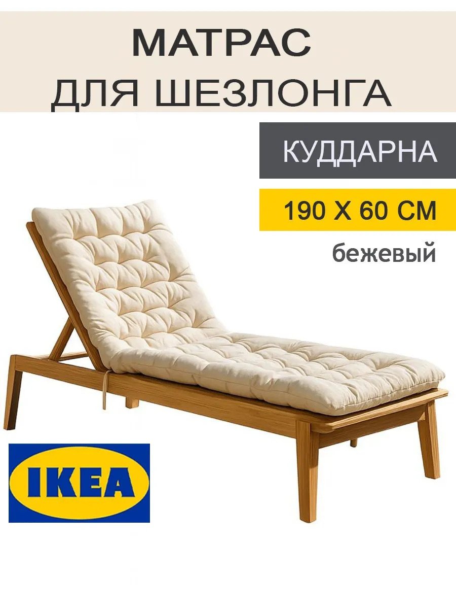 Матрас для шезлонга КУДДАРНА 190x60 см