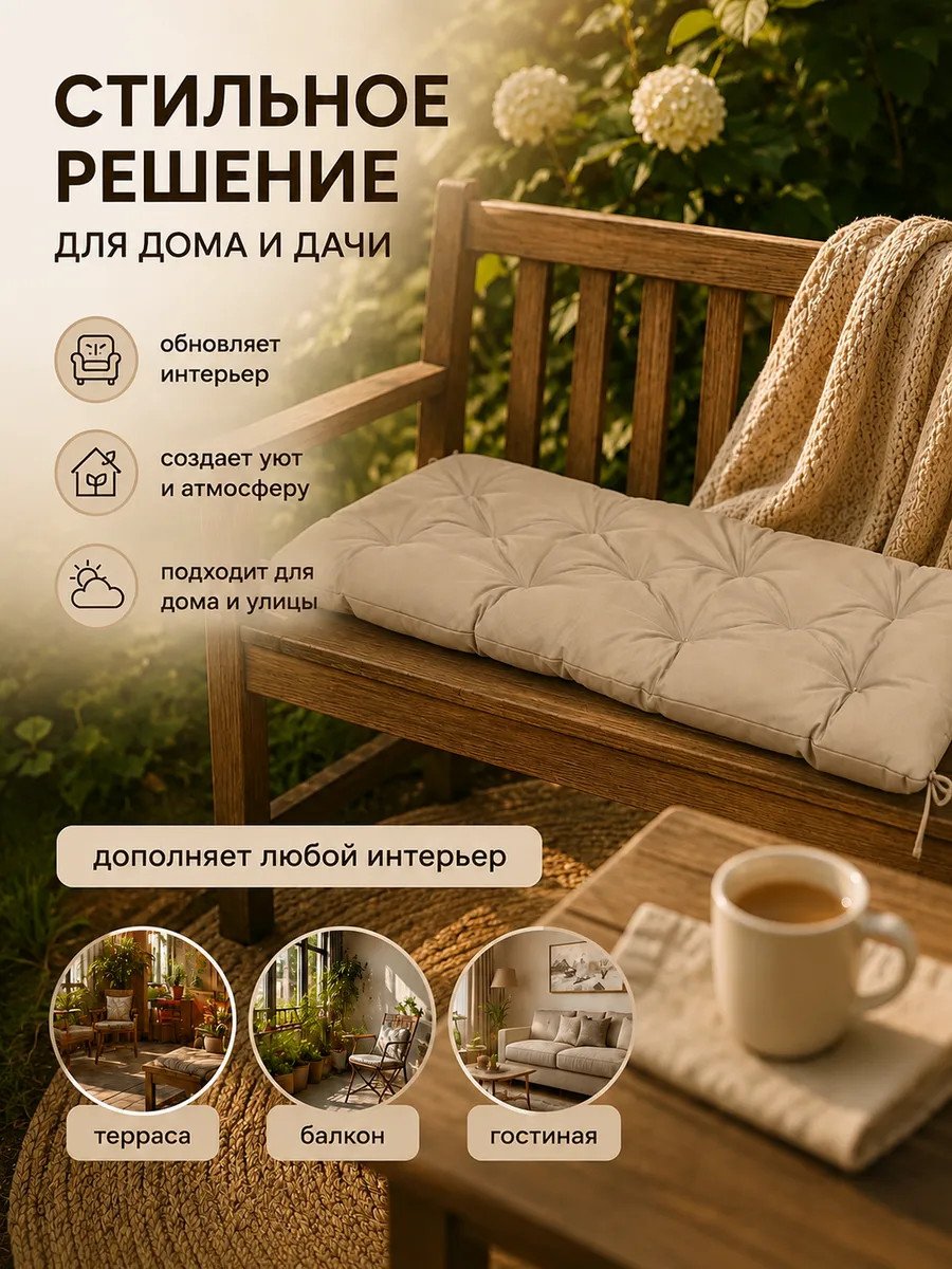 Подушка для садовой мебели Куддарна 120х40
